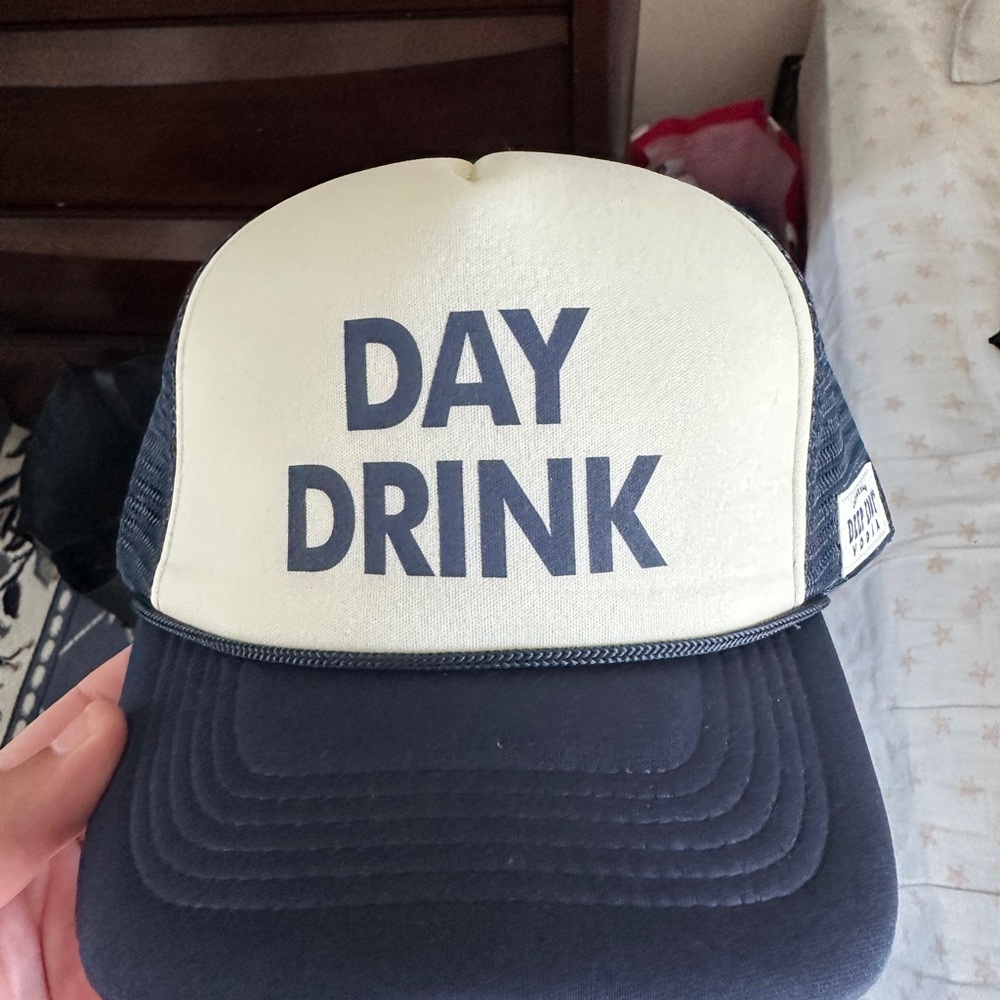 Brand New Day Drink Black and White Trucker Hat